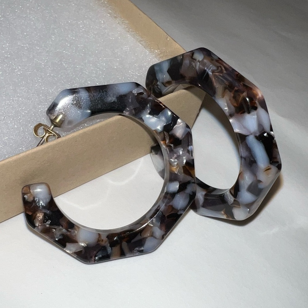 Madewell Tortoiseshell Acetate Hoop Earrings